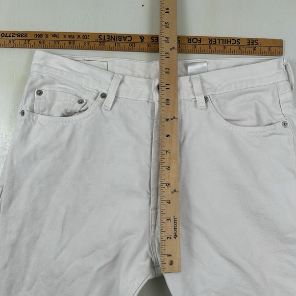 VTG Levi's 501 White Jeans Men Actual 32x26 Button Fly Straight 100% Cotton Y2K - Picture 7 of 16